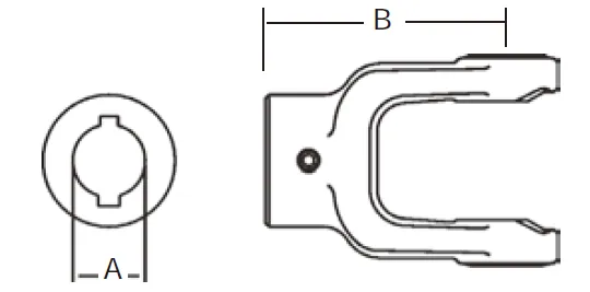 Replacement of Weasler 35 Series PTO Shaft Implement Round Bore Yoke with Double Keyway