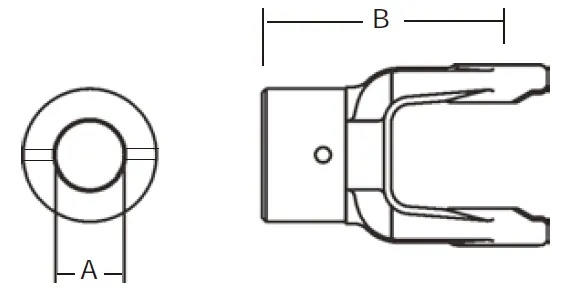 14 Series PTO Shaft Implement Shear Pin Yoke