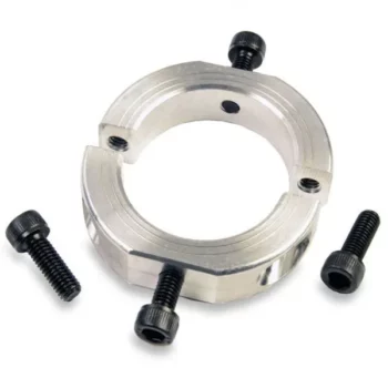 Two Piece Mountable Shaft Collars (Shaft Clamps) with OD Flats and Holes Metric Series