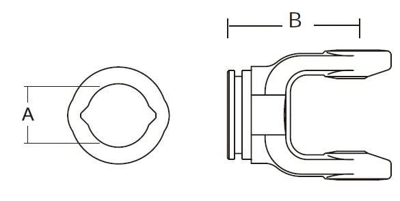 W2300 Series PTO Shaft Outer Profile Yoke