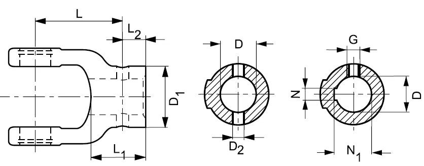 W300E Series PTO Drive Shaft Yoke (NG)