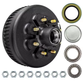 Trailer Parts 12'' Fanned Brake Drum with 8 Bolt