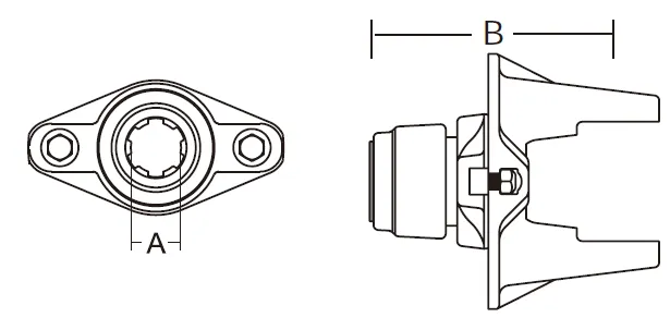 W2300 Series PTO Shaft Tractor Ball Shear Yoke