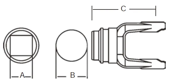 Tube Weld Yoke of 14 Series PTO Shaft