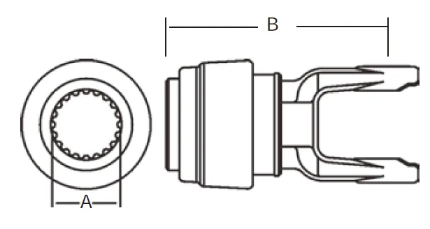14 Series PTO Shaft Tractor Safety Slide Lock Yoke