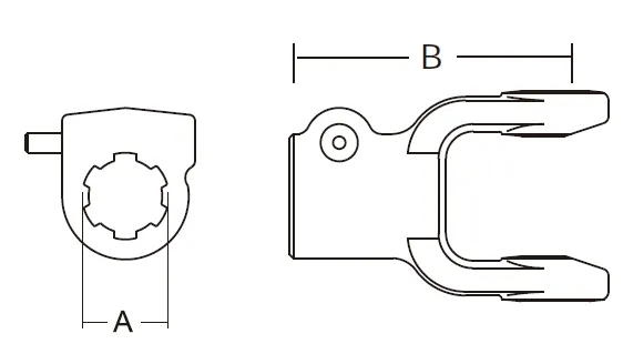 W2300 Series PTO Shaft Tractor Quick Disconnect Yoke