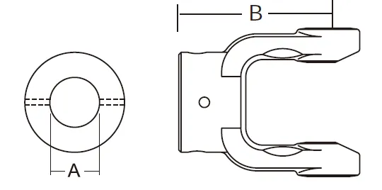 W2400 Series PTO Shaft Implement Shear Pin Yoke