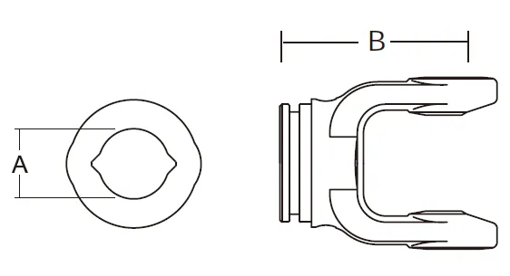 W2300 Series PTO Shaft Inner Profile Yoke