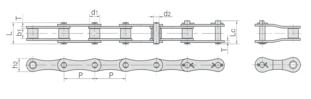 S55 Roller Chain Size Chart