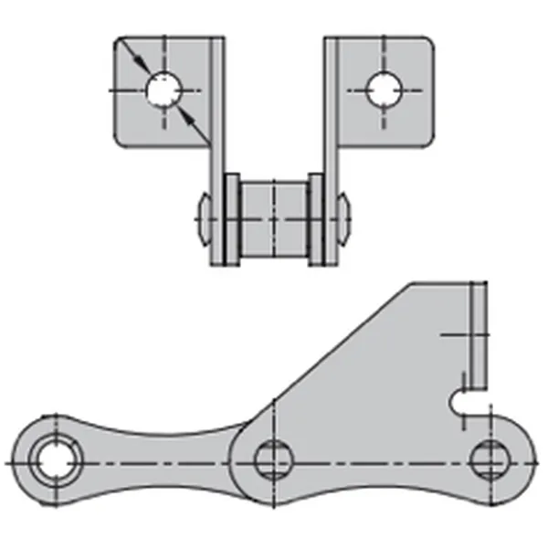 S55 Roller Chain with F6 Attachment