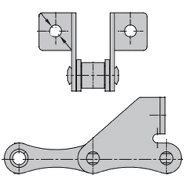 S55 Roller Chain with F7 Attachment