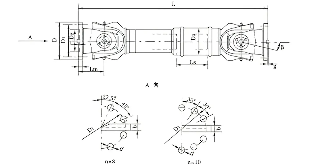 SWC-DH Short Flex Welding Type Universal Coupling Dimensions