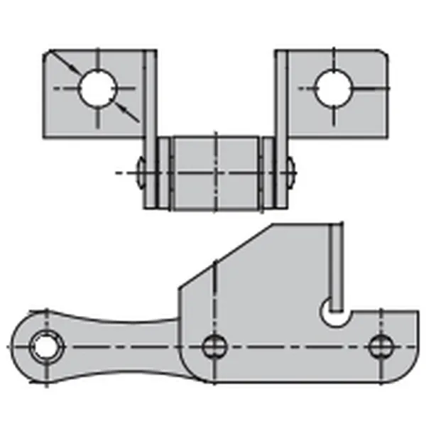 S55 Roller Chain with F1 Attachment