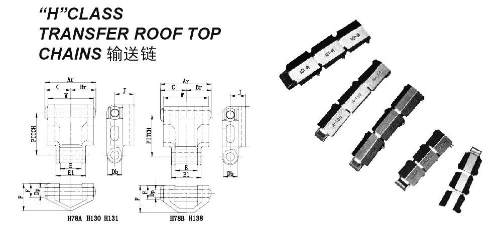 H Class Transfer Rooftop Chain Specifications