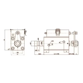 50-100 Double Acting Double Axis MDC Series Compact Mold Cylinder