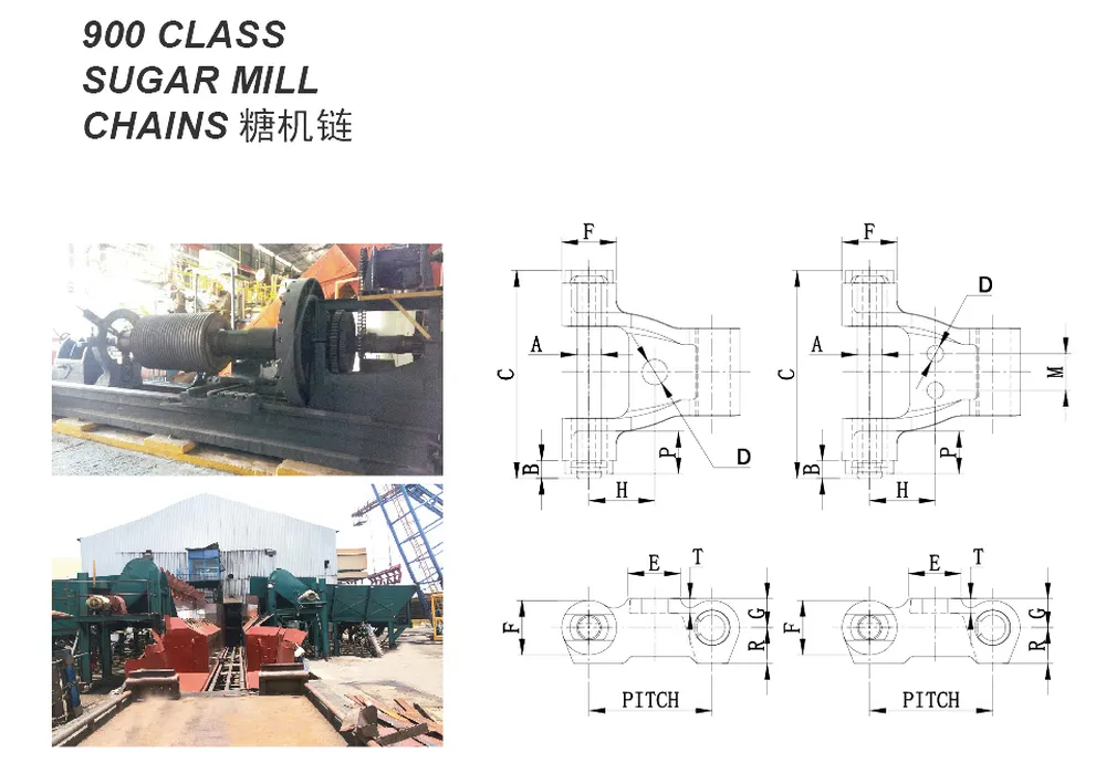 900 Class Sugar Mill Chain Dimensions