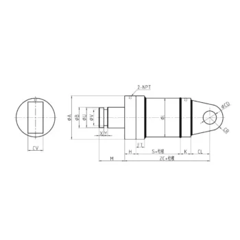 HROC Single Trunnion Type Circular Hydraulic Cylinder