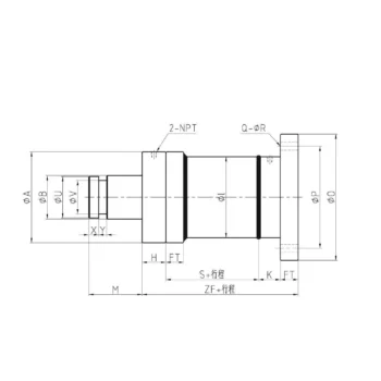 HROE Rear Flange Type Circular Hydraulic Cylinder