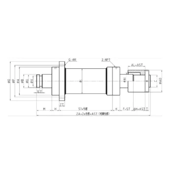 HROD Biaxial Type With Adjustable Cap Circular Hydraulic Cylinder