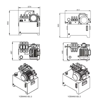 2.2KW Without Cooling Fan Standard Hydraulic Power Unit Pack