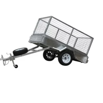 HDG 8x5 Single Axle Cage Trailer with Mesh Ramp for Australian Market Made in China