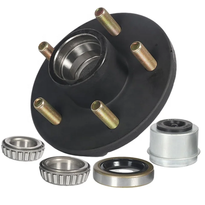 ECV0J12z Hb329343fcf78426eb66a243ee1e3609aw Trailer Axle Kits lazy hub 5 Bolt Idler hub for 3500 LBS Axle Trailer Wheel Unbrake hub Drum Assembly