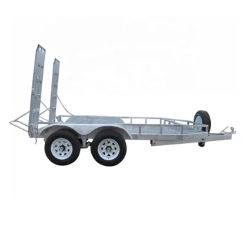 Box Trailer 6*4 Galvanized Box Cage Trailer Single Axle Car Trailer with LED Light Sets and 7 Pin Plug