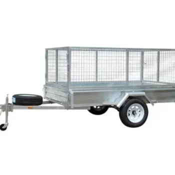 6*4 Galvanized Box Cage Trailer Single Axle Car Trailer with Led Light Sets with 7 Pin Plug