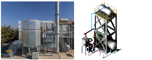 Recovery of waste heat through conduction oil