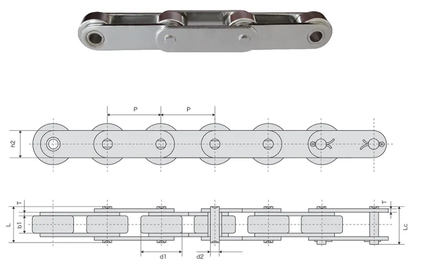 Stainless Steel Double Pitch Conveyor Chain Specification