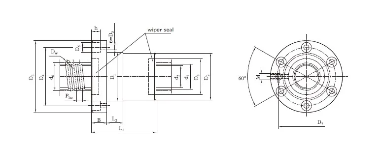 Ball Screw With FF/FFZ Type Inner Cycle Single Nut-7