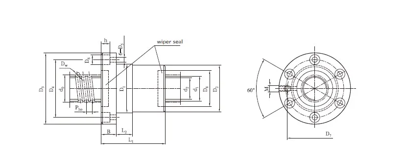 Ball Screw With FF/FFZ Type Inner Cycle Single Nut-4
