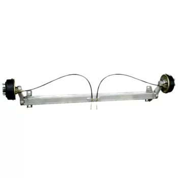 Torsion axle with machanical brake