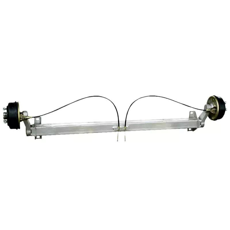Torsion axle with machanical brake