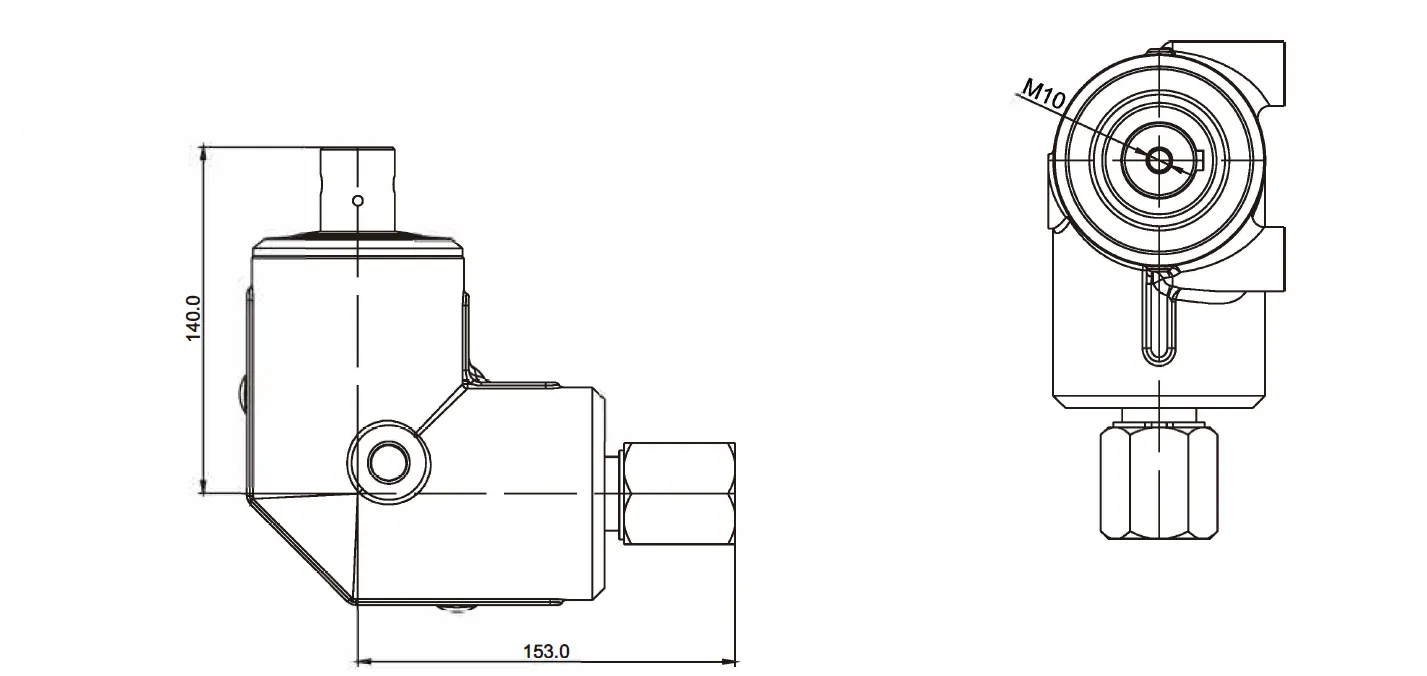 Double Disc Fertilizer Spreader Gearbox EP-SF10 Dimensions