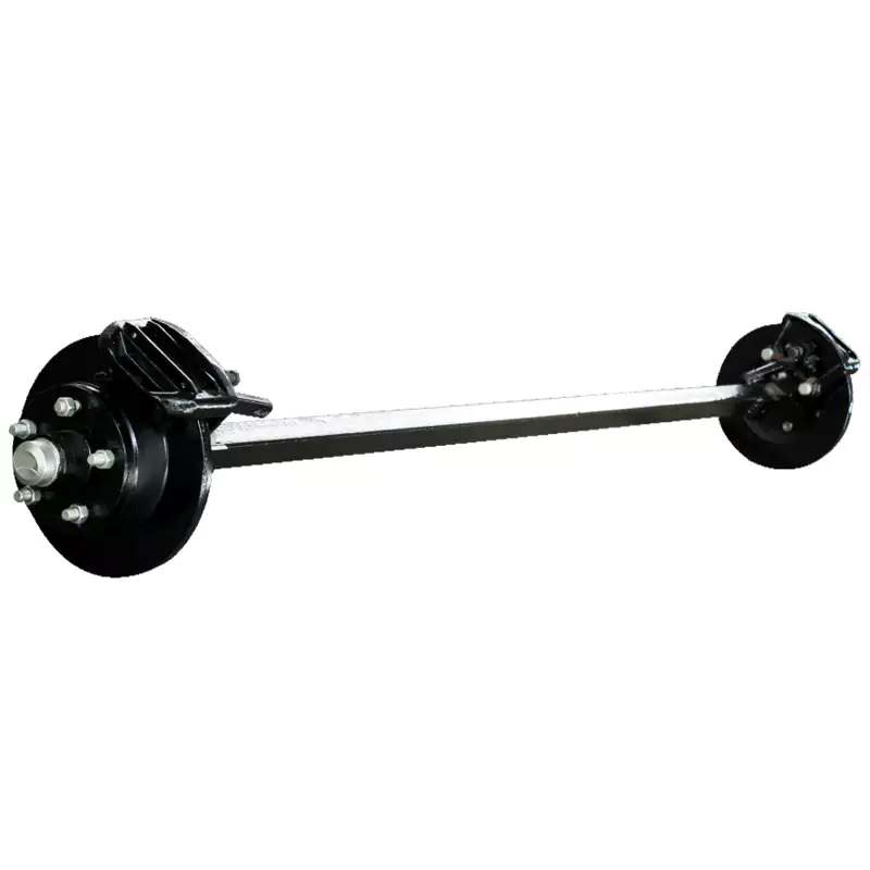 Straight axle with disc brake