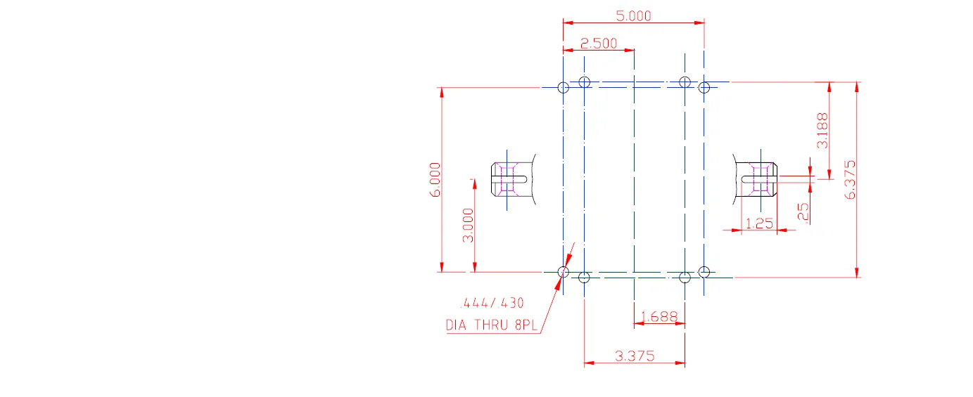Irrigation Center-Drive Gearbox SYF-1 Series Installation and Contour Dimensions
