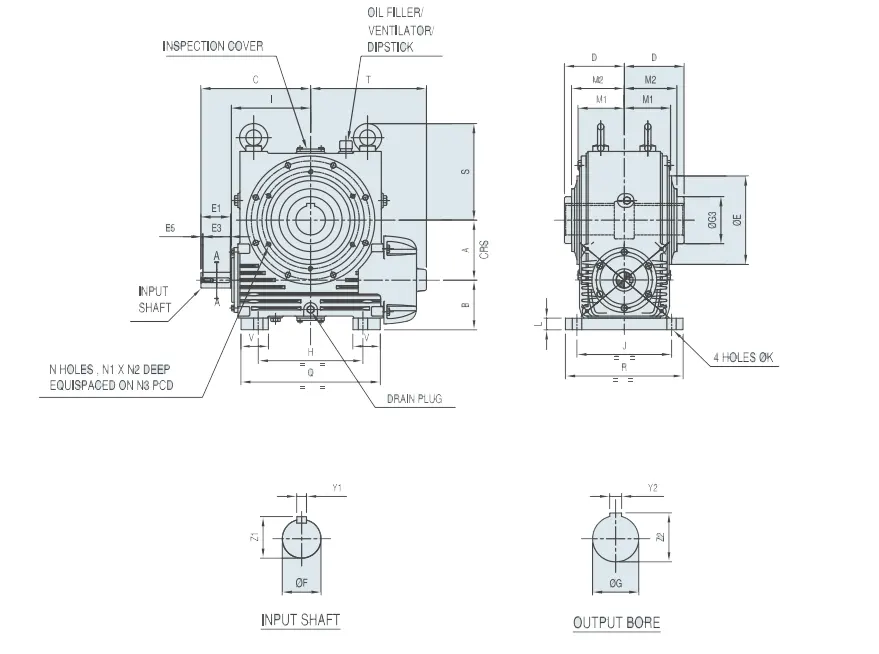 Worm Reducer-Replacement of PREMIUM Modular MSU Mark I 500 Worm Gearbox