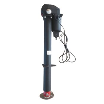 1BJY-321 Power A-Frame Electric Tongue Jack with LED Work Light and Permanent Ground Wiring for Camper Trailer, RV, Ice House - 3500 lbs. Lift Capacity