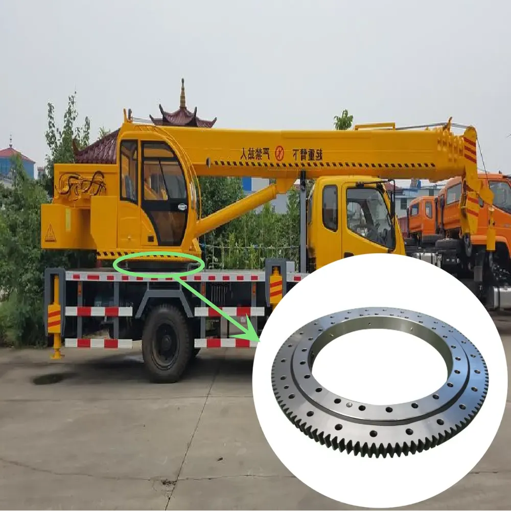 Single-Row Four-Point Contact Ball Slewing Bearing for Truck Crane