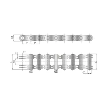 Stainless Steel Metallurgical 5544 Pin & Plate Chain SSWC100