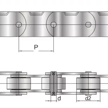Stainless Steel Metallurgical Anode Copper Conveyor Chain SSP100A