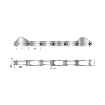 Stainless Steel Metallurgical Anode Scrap Conveyor Chain SSP100B