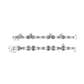 Stainless Steel Metallurgical Electrolysis Anode Chain for Horizontal Conveyor SSEA125