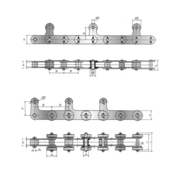 Stainless Steel Metallurgical Steel Tube Conveyor Chain