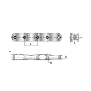 Stainless Steel Metallurgical Water Slot Chain for Disc Casting Machine SSP125