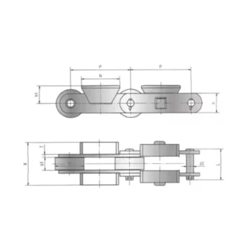 Stainless Steel Metallurgical Welded Plate Conveyor Chain