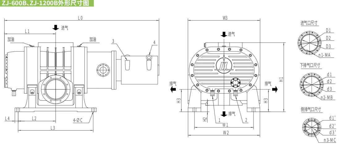 External Installation Dimensions 600b