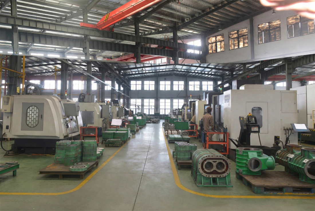 High efficiency dry screw vacuum pumps testing