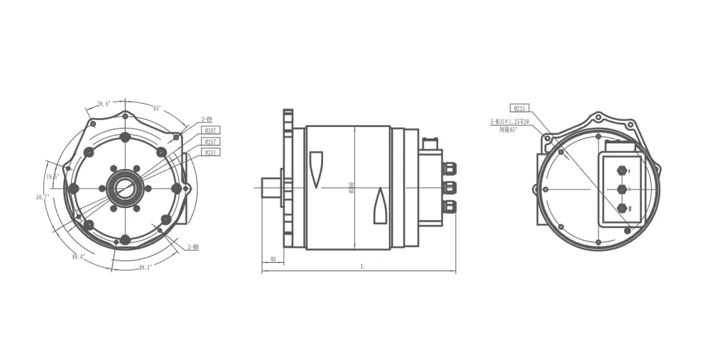 hzpt-EP-18-20kW Permanent Magnet Synchronous Motor for Electric Vehicles-draft
